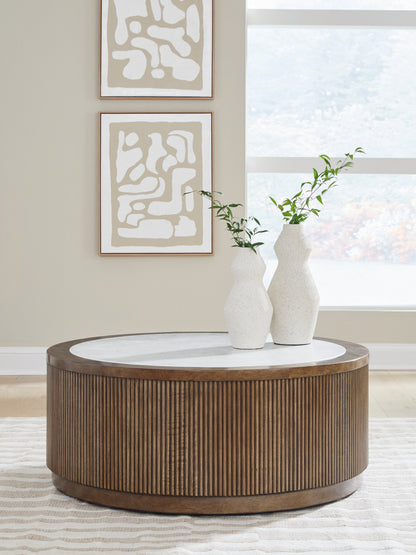 Stuart Furniture Outlet - Ashley Furniture - Hadonna Coffee Table - Round Cocktail Table - T658-8