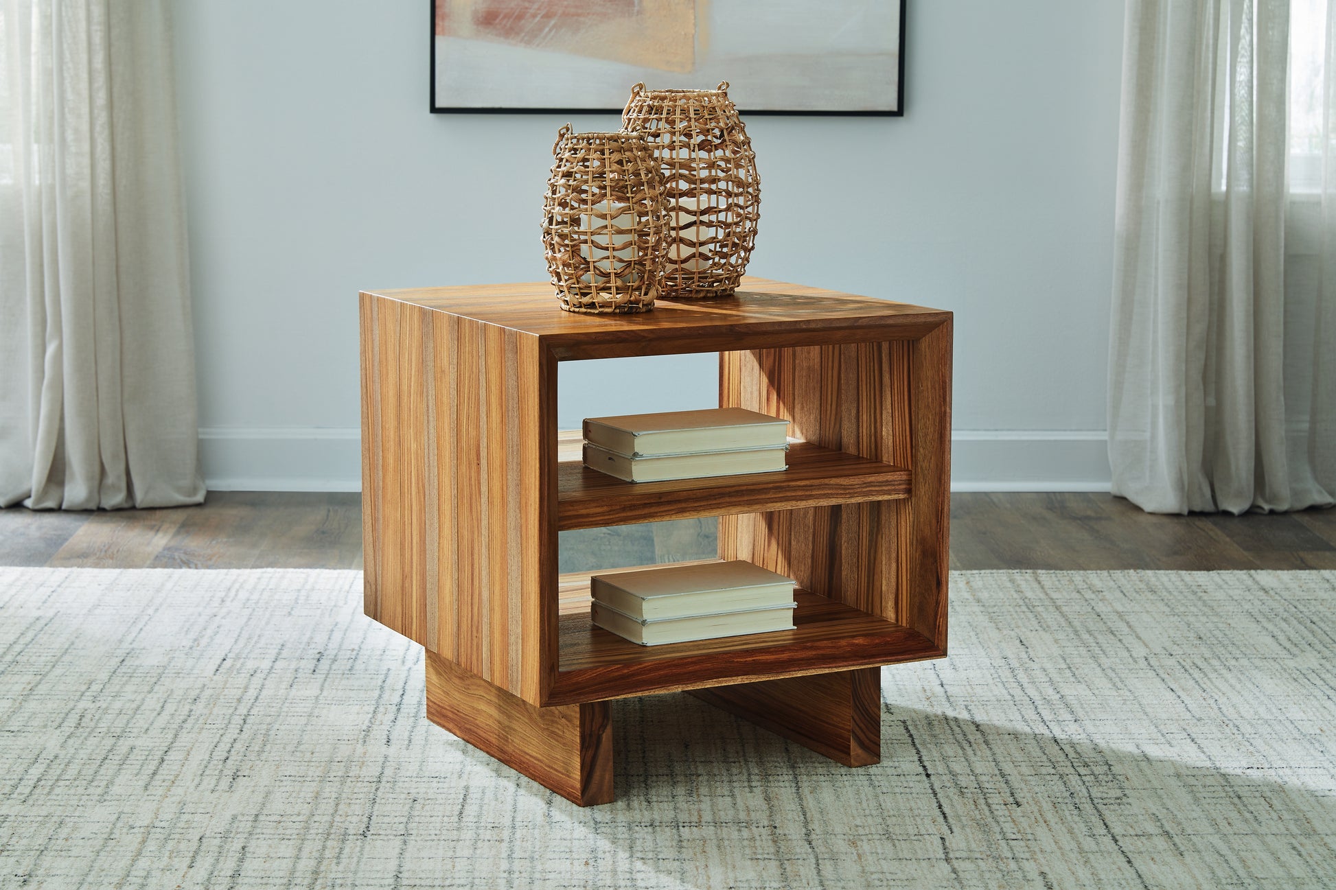 Stuart Furniture Outlet - Ashley Furniture - Dressonni End Table - Square End Table / Brown - T690-2