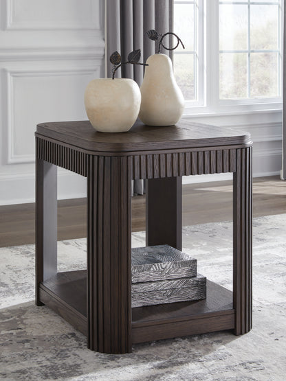Stuart Furniture Outlet - Ashley Furniture - Carlibrie End Table - Rectangular End Table / Warm Brown - T700-3