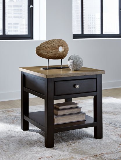 Stuart Furniture Outlet - Ashley Furniture - Drazmine End Table - Rectangular End Table / Brown - T734-3