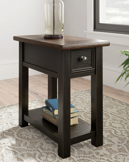 Stuart Furniture Outlet - Ashley Furniture - Tyler Creek Chairside End Table - Chair Side End Table / Grayish Brown/Black - T736-107