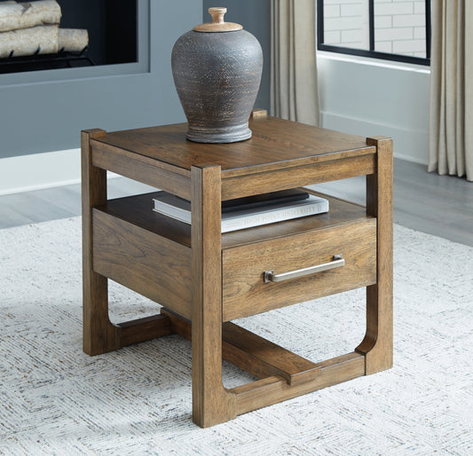 Stuart Furniture Outlet - Ashley Furniture - Cabalynn End Table - Square End Table / Light Brown - T974-2