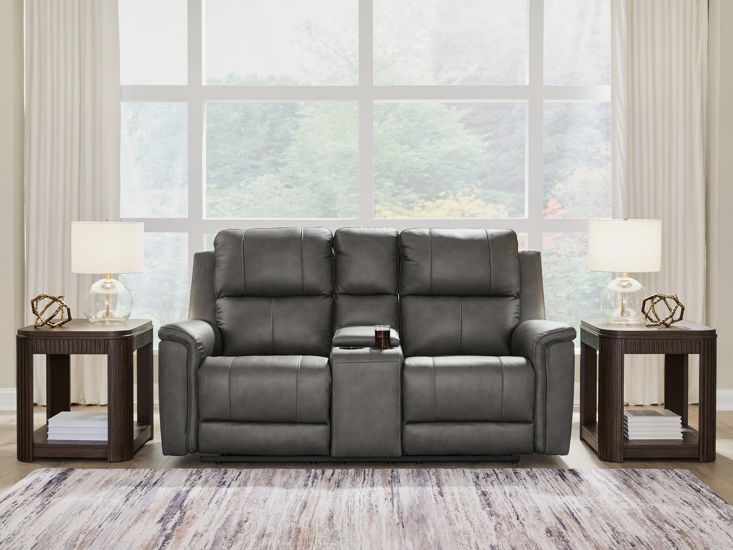 Stuart Furniture Outlet - Ashley Furniture - Bleckley Living Room - PWR REC Loveseat/CON/ADJ HDRST / Anchor - PCU1200018