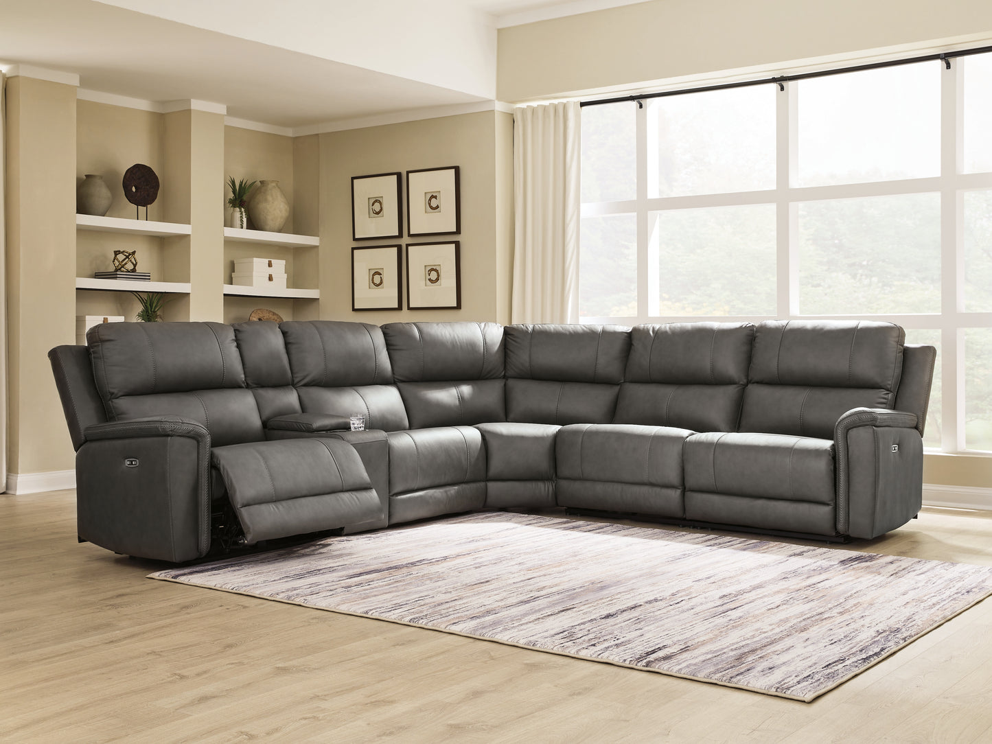 Stuart Furniture Outlet - Ashley Furniture - Bleckley Sectional - 6-Piece Power Reclining Sectional / Anchor - PCU12000S5