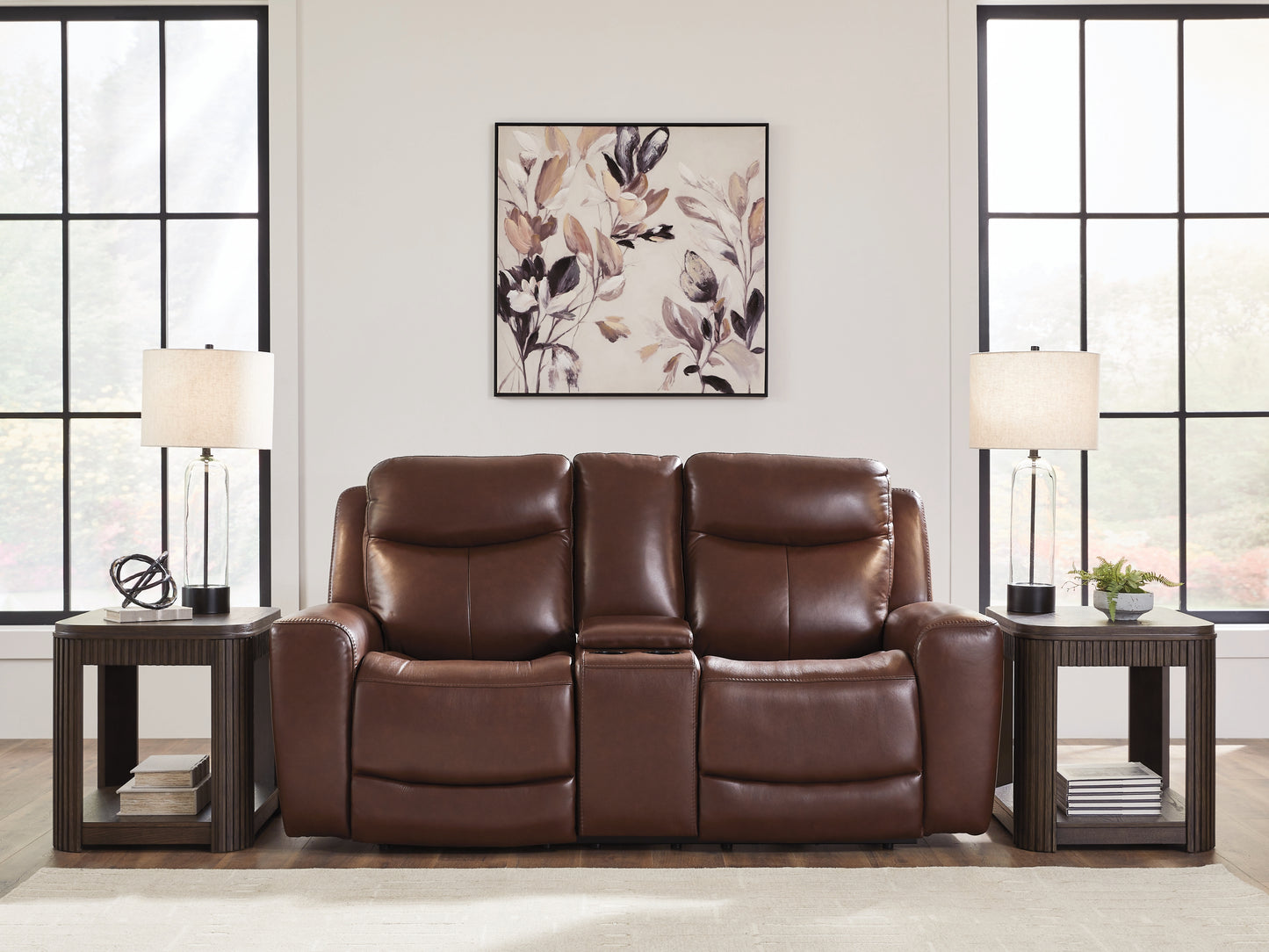Stuart Furniture Outlet - Ashley Furniture - Next Move Living Room - PWR REC Loveseat/CON/ADJ HDRST / Mahogany - PCU1210218