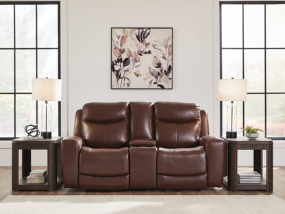 Stuart Furniture Outlet - Ashley Furniture - Next Move Living Room - PWR REC Loveseat/CON/ADJ HDRST / Mahogany - PCU1210218