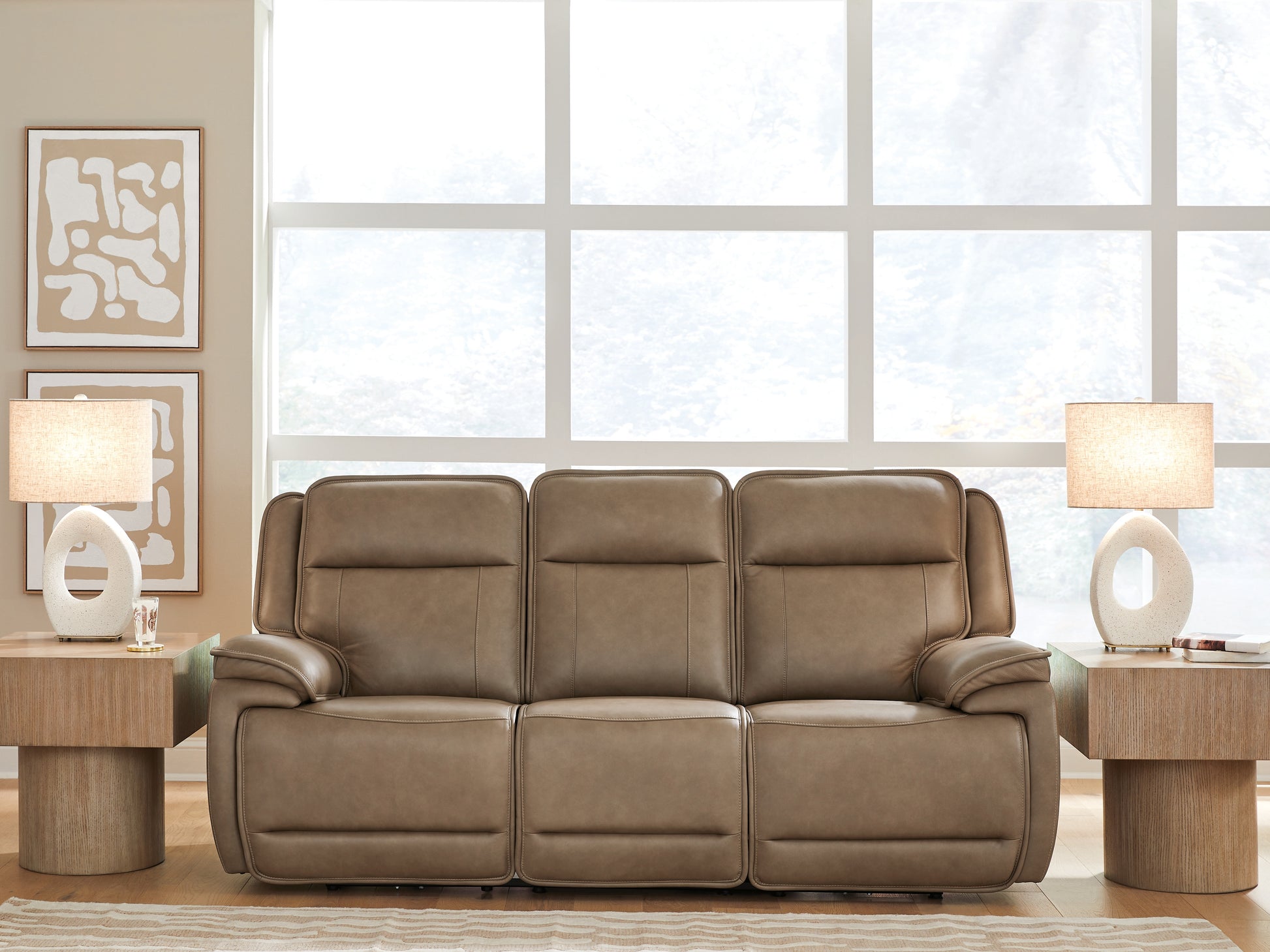 Stuart Furniture Outlet - Ashley Furniture - Glencroft Living Room - PWR REC Sofa with ADJ Headrest - PCU1240015