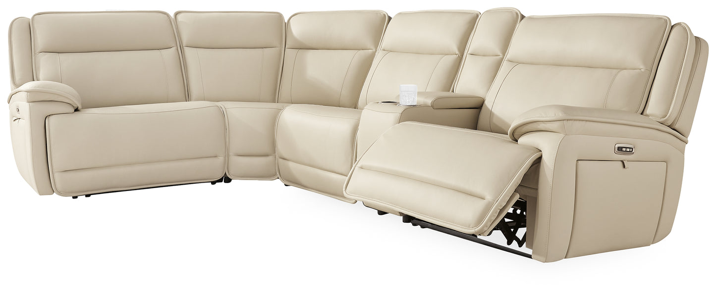 Stuart Furniture Outlet - Ashley Furniture - Double Deal Sectional - 5-Piece Reclining Sectional with Console / Almond - U13001S8