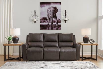 Stuart Furniture Outlet - Ashley Furniture - Boxmere Living Room - Reclining Power Sofa / Storm - U1310087