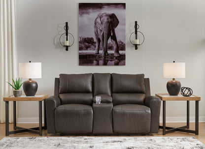 Stuart Furniture Outlet - Ashley Furniture - Boxmere Living Room - DBL REC PWR Loveseat w/Console / Storm - U1310096