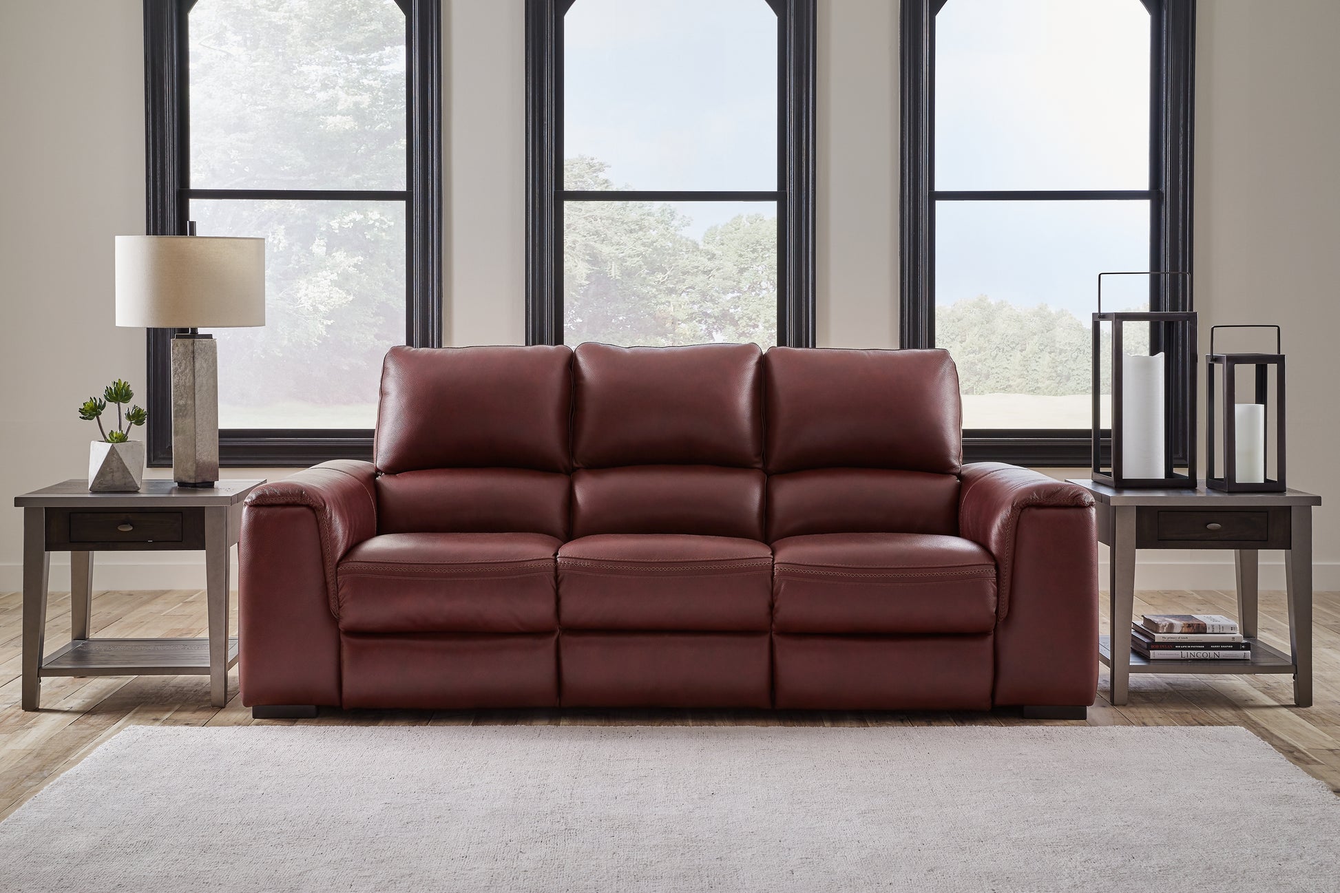 Stuart Furniture Outlet - Ashley Furniture - Alessandro Living Room - PWR REC Sofa with ADJ Headrest / Garnet - U2550115