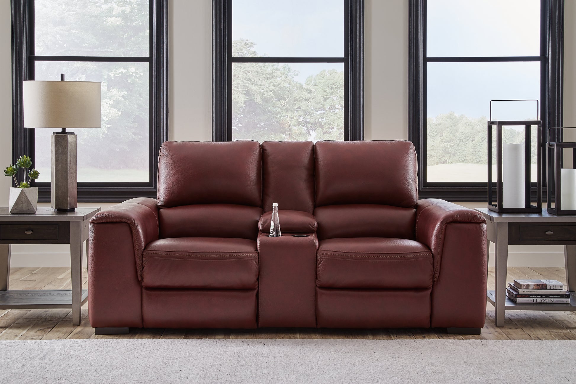 Stuart Furniture Outlet - Ashley Furniture - Alessandro Living Room - PWR REC Loveseat/CON/ADJ HDRST / Garnet - U2550118