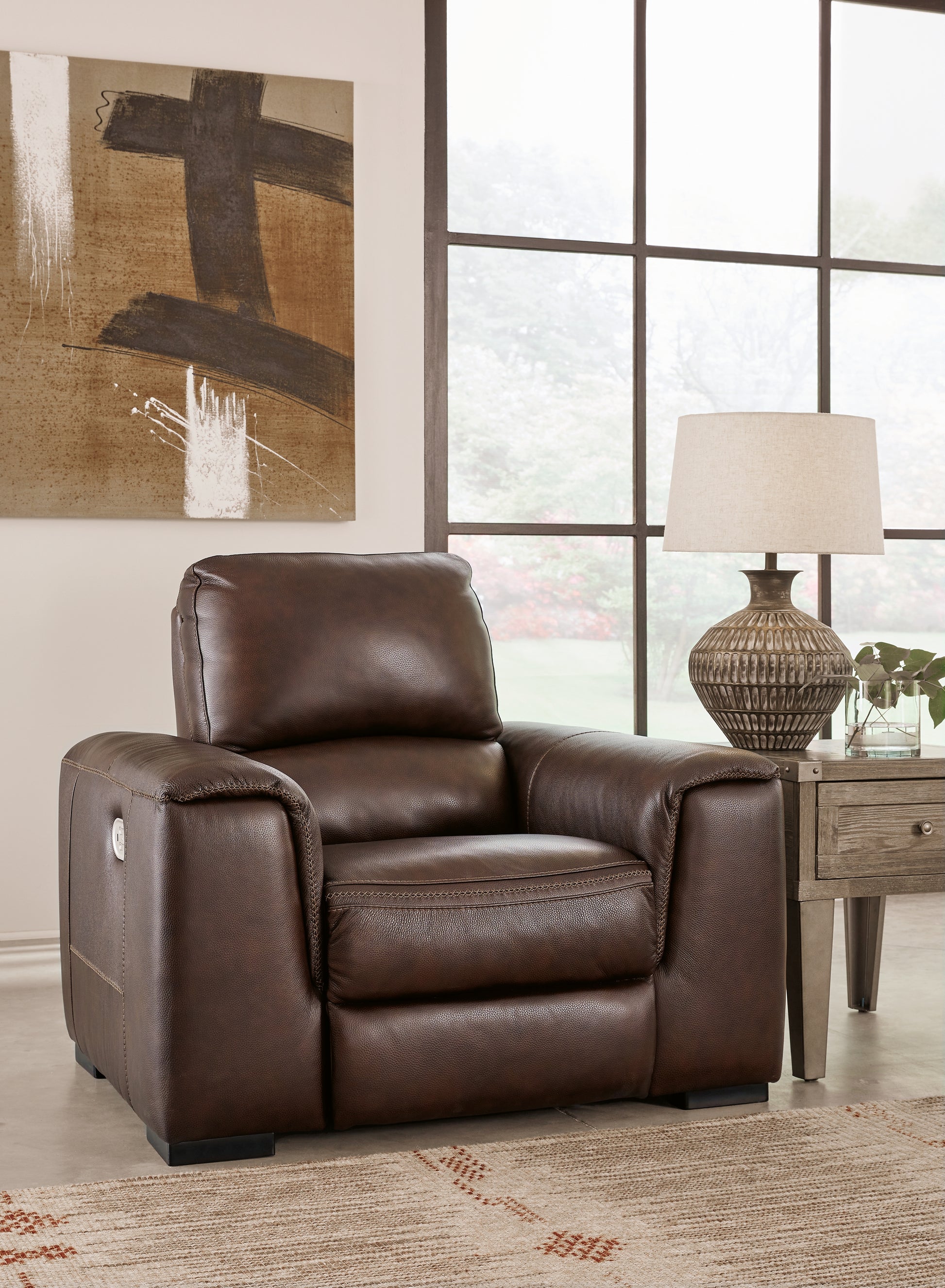 Stuart Furniture Outlet - Ashley Furniture - Alessandro Living Room - PWR Recliner/ADJ Headrest / Garnet - U2550113