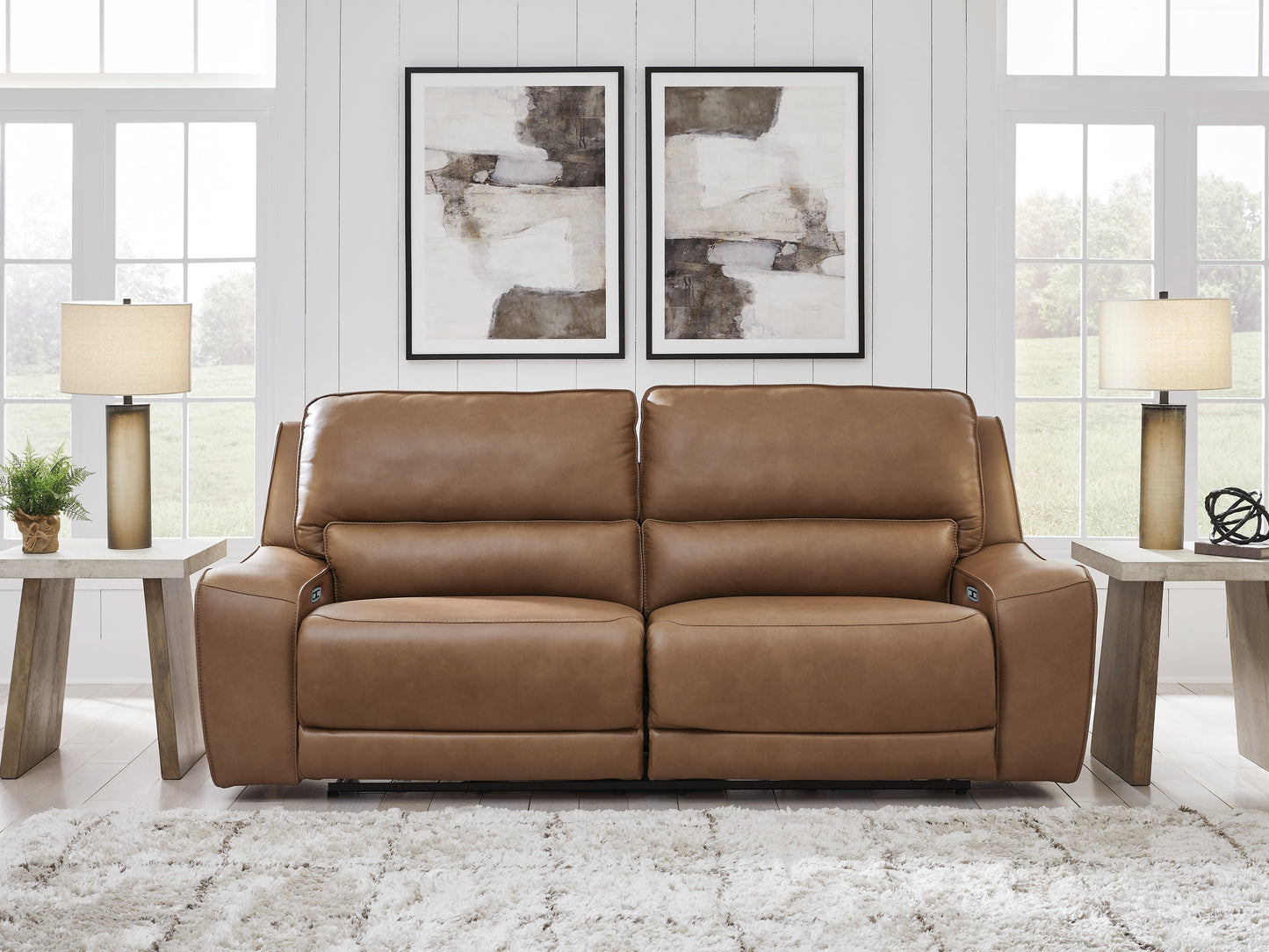 Stuart Furniture Outlet - Ashley Furniture - DeepWakes Living Room - 2 Seat PWR REC Sofa ADJ HDREST / Caramel - PCU6260647