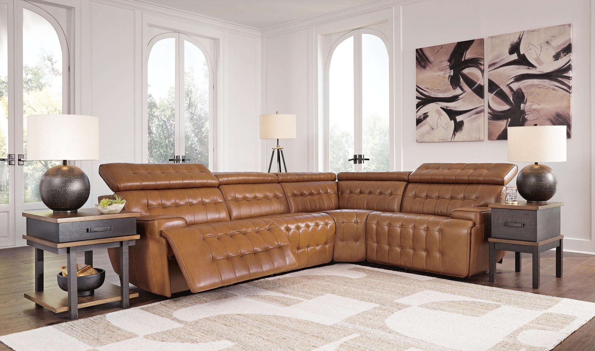 Stuart Furniture Outlet - Ashley Furniture - Temmpton Sectional - 4-Piece Reclining Sectional / Chocolate - U92708S6