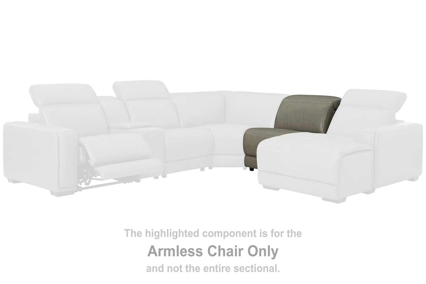 Stuart Furniture Outlet - Ashley Furniture - Correze Sectional - Armless Chair / Gray - U9420246