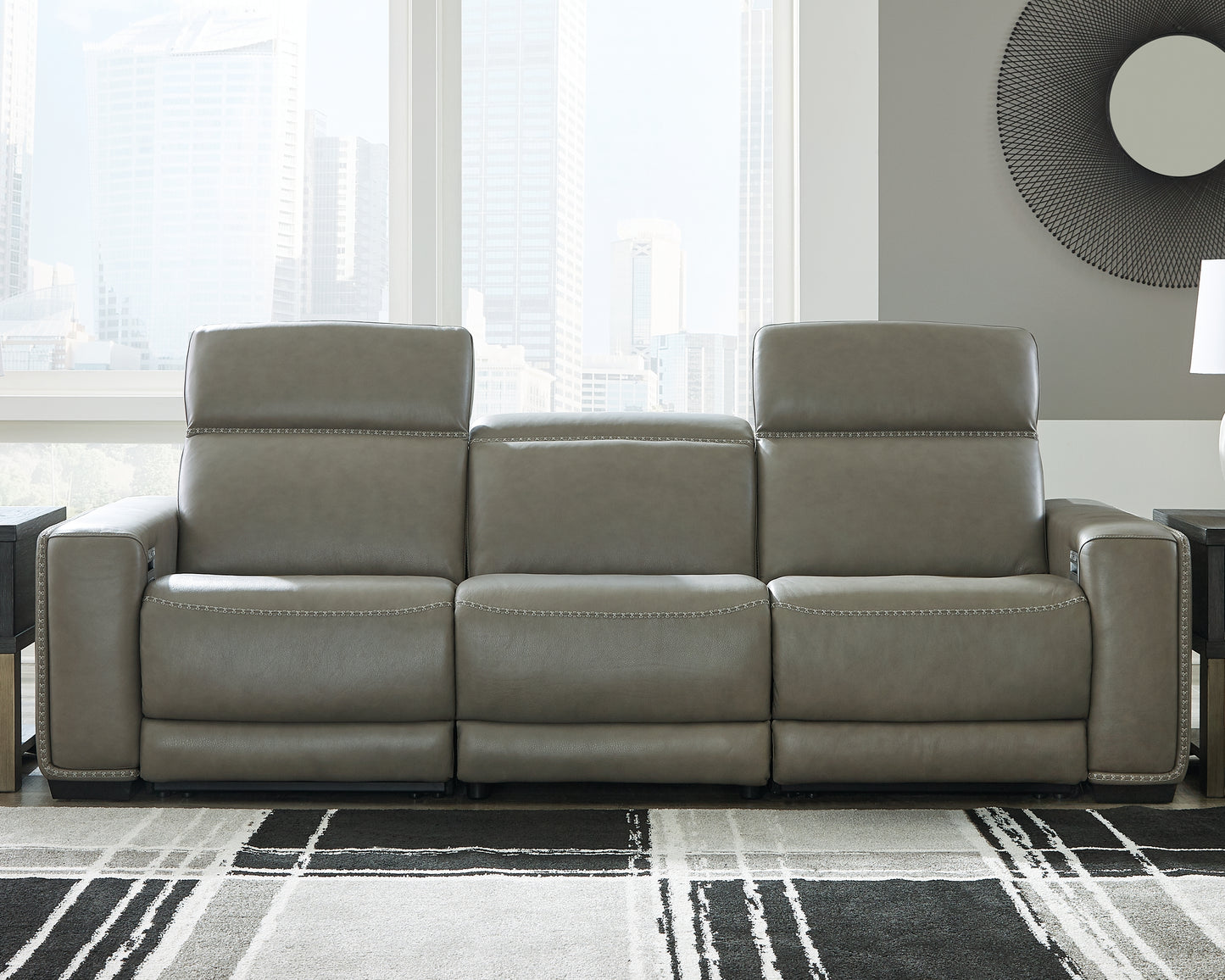 Stuart Furniture Outlet - Ashley Furniture - Correze Sectional - 3-Piece Power Reclining Sectional Sofa / Gray - U94202S2
