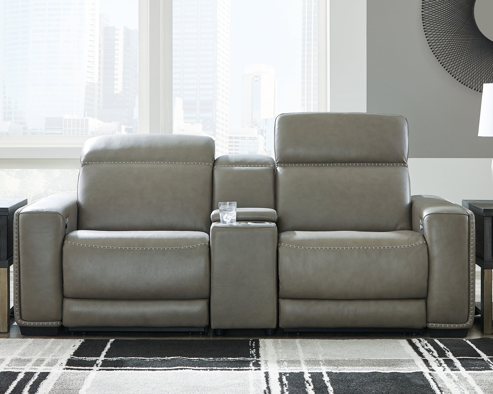 Stuart Furniture Outlet - Ashley Furniture - Correze Sectional - 3-Piece Power Reclining Sectional Loveseat / Gray - U94202S3