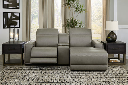 Stuart Furniture Outlet - Ashley Furniture - Correze Sectional - 3-Piece Power Reclining Sectional with Chaise / Gray - U94202S11