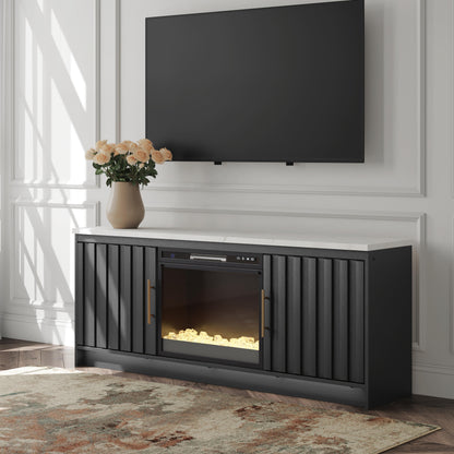 Stuart Furniture Outlet - Ashley Furniture - Cadmori 63" TV Stand with Electric Fireplace - 63" TV Stand with Electric Fireplace - W2616W1
