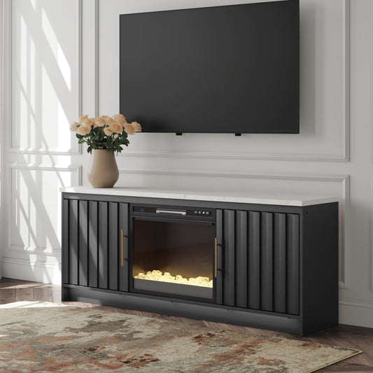 Stuart Furniture Outlet - Ashley Furniture - Cadmori 63" TV Stand with Electric Fireplace - 63" TV Stand with Electric Fireplace - W2616W1