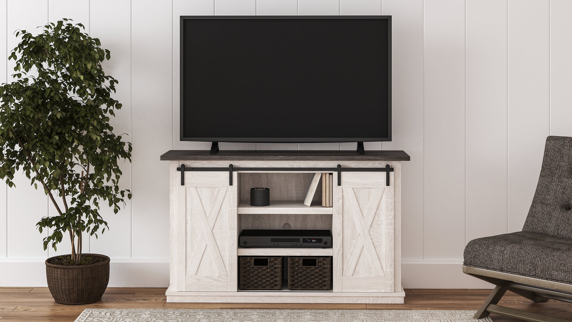 Stuart Furniture Outlet - Ashley Furniture - Dorrinson 54" TV Stand - 54" / Two-tone - W287-48