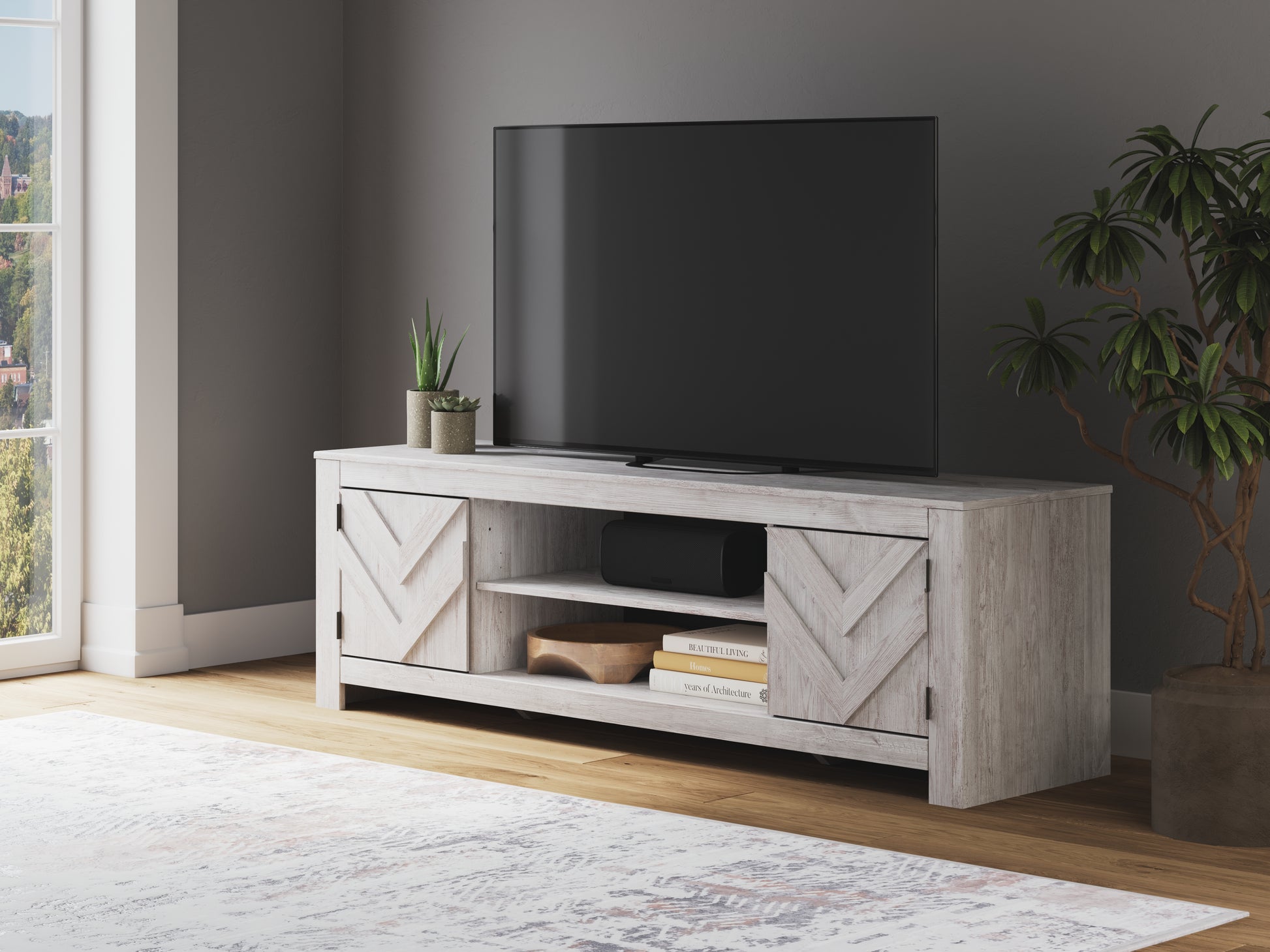 Stuart Furniture Outlet - Ashley Furniture - Cayboni TV Stand - 71" / Black - W3789-68