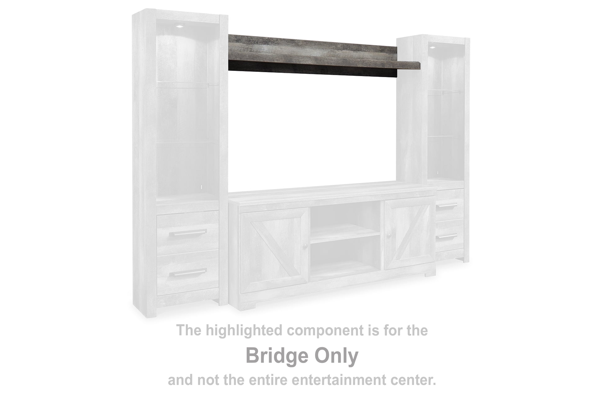 Stuart Furniture Outlet - Ashley Furniture - Wynnlow Entertainment Center - Bridge / Gray - W440-27