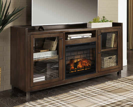 Stuart Furniture Outlet - Ashley Furniture - Starmore 70" TV Stand with Electric Fireplace - 70" TV Stand with Electric Fireplace / Brown - W633W5