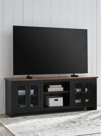 Stuart Furniture Outlet - Ashley Furniture - Wildenauer 76" TV Stand - 76" / Brown/Black - W664-68