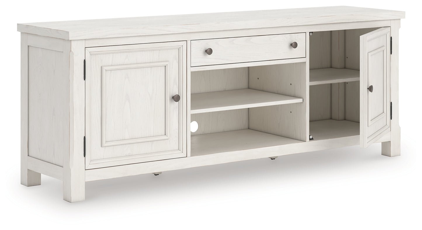 Stuart Furniture Outlet - Ashley Furniture - Robbinsdale 72" TV Stand - 72" / Antique White - W742-68