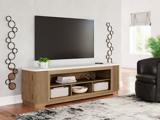 Stuart Furniture Outlet - Ashley Furniture - Camdill 80" TV Stand - 80" / Light Brown - W808-68