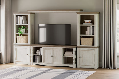 Stuart Furniture Outlet - Ashley Furniture - Havalance Entertainment Center - 4-Piece Entertainment Center / Two-tone - W814W1